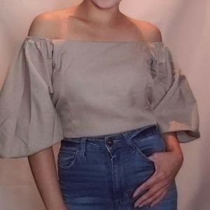 Small Crop Top NWOT - Light Choco